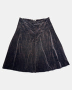 Black and Brown 90s Style A-Line Skirt | Est. Size 12-14 - Zip Vintage