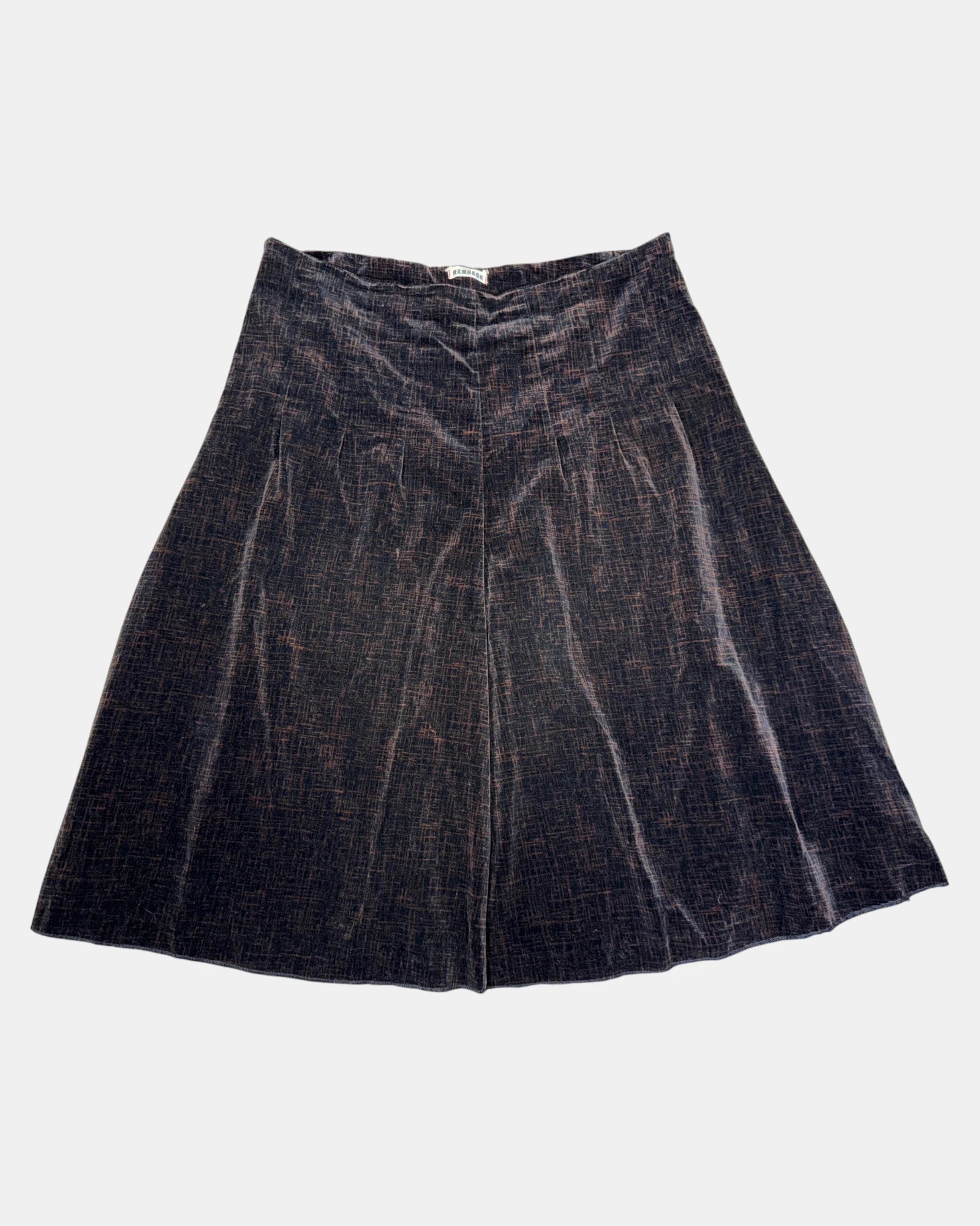 Black and Brown 90s Style A-Line Skirt | Est. Size 12-14