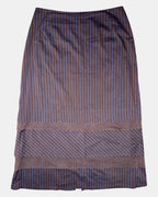 Brown and Blue/Purple Striped Layered Maxi Skirt | Size 12 | Size 12