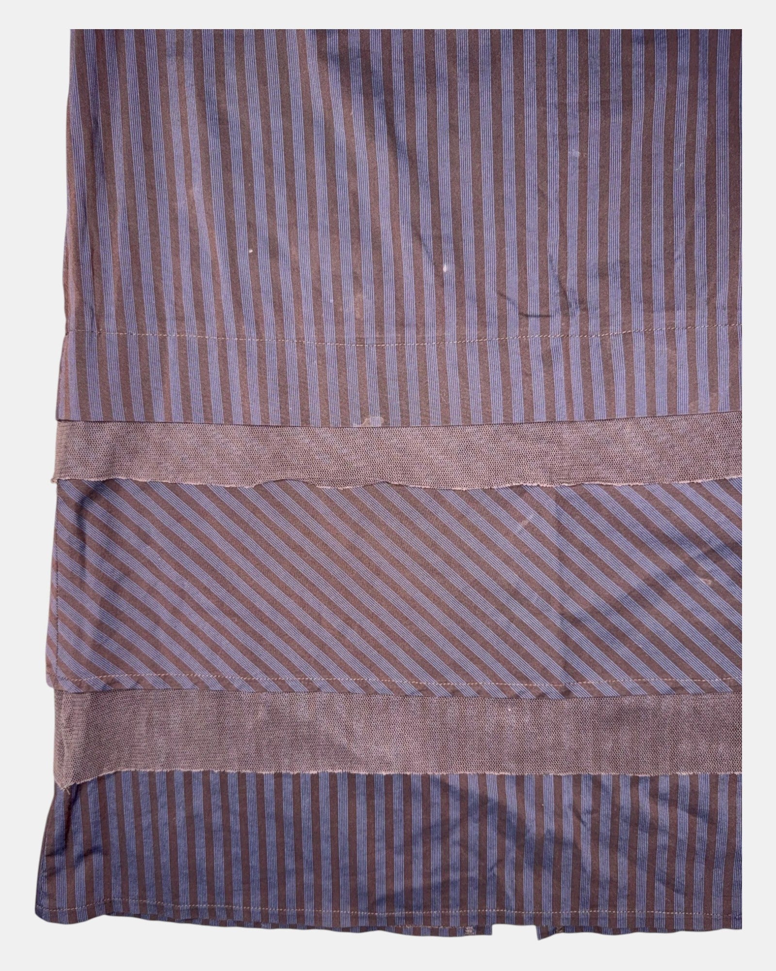 Brown and Blue/Purple Striped Layered Maxi Skirt | Size 12 | Size 12