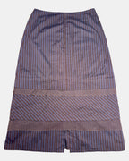 Brown and Blue/Purple Striped Layered Maxi Skirt | Size 12 | Size 12