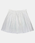 White Pleated Flowy Skirt