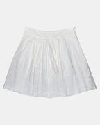 White Pleated Flowy Skirt
