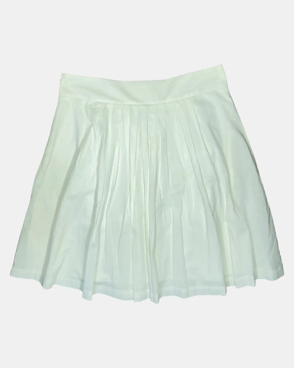 White Pleated Flowy Skirt