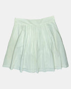 White Pleated Flowy Skirt