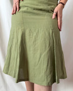 Light Green Flowy Midi Skirt