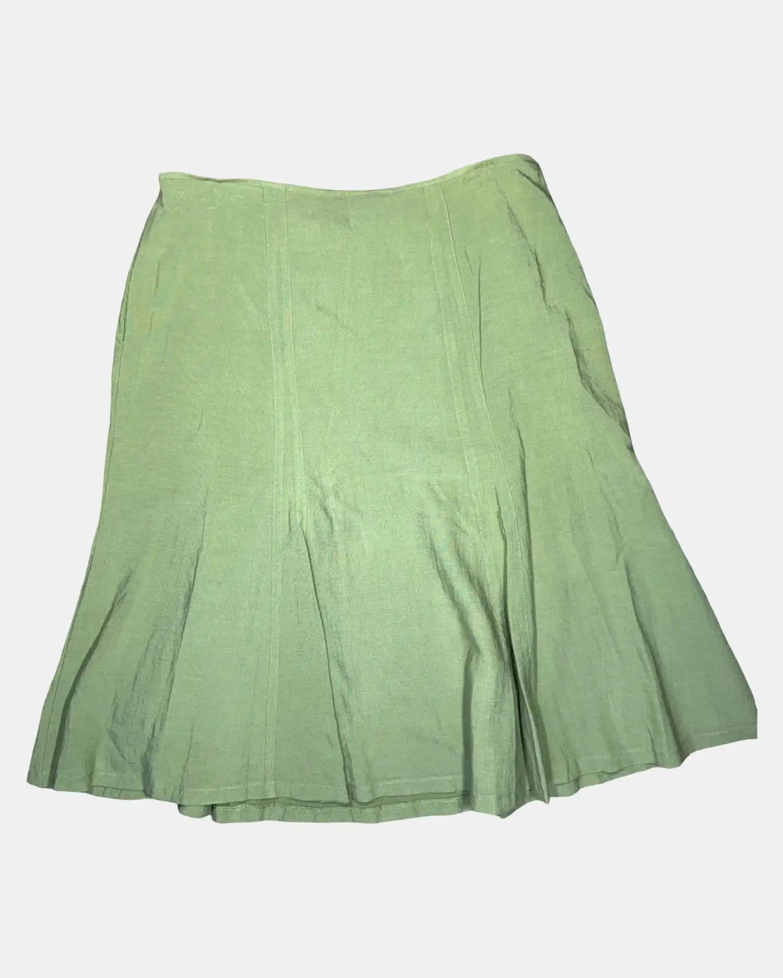 Light Green Flowy Midi Skirt