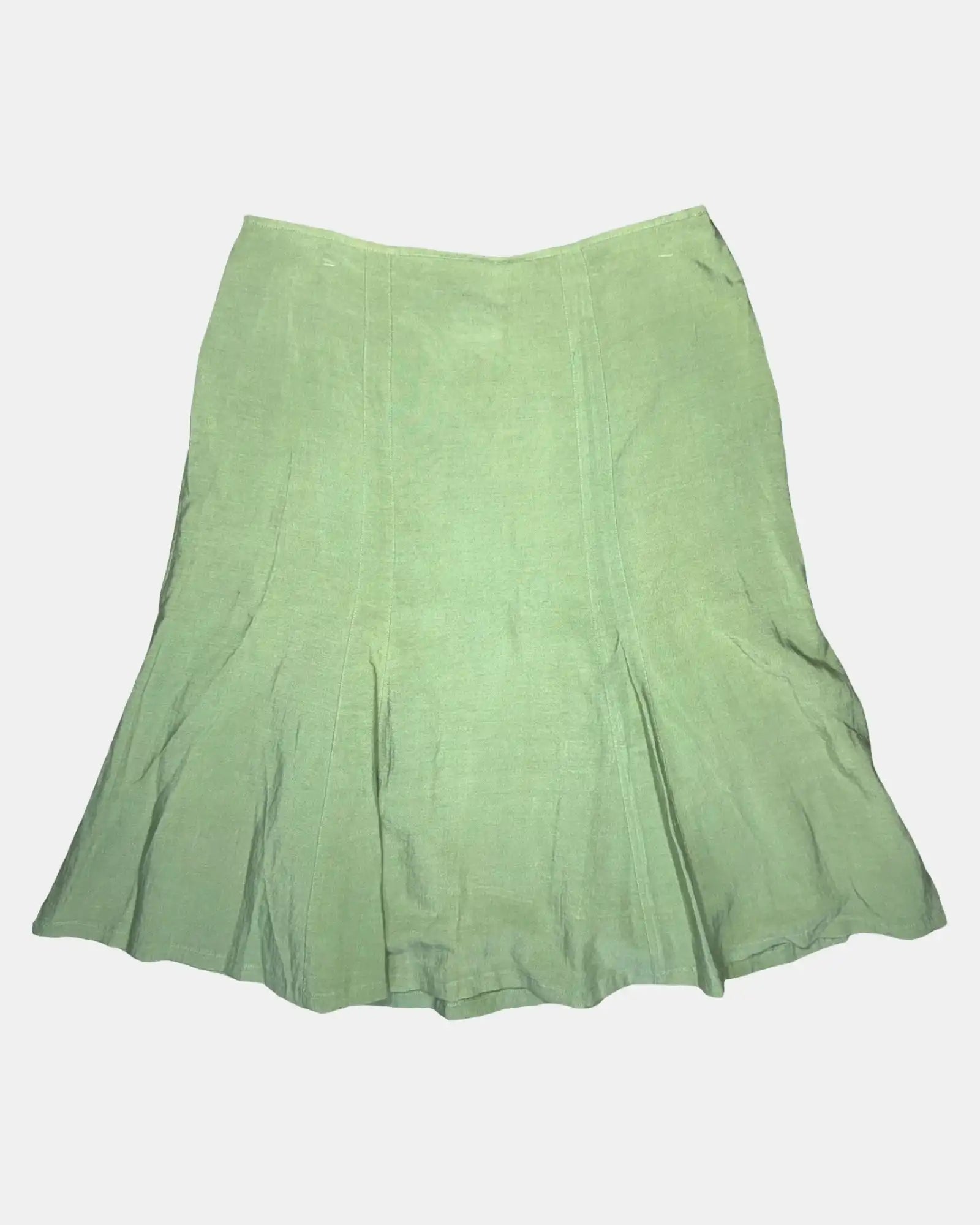 Light Green Flowy Midi Skirt