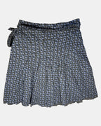 Black Blue Grey Midi Skirt