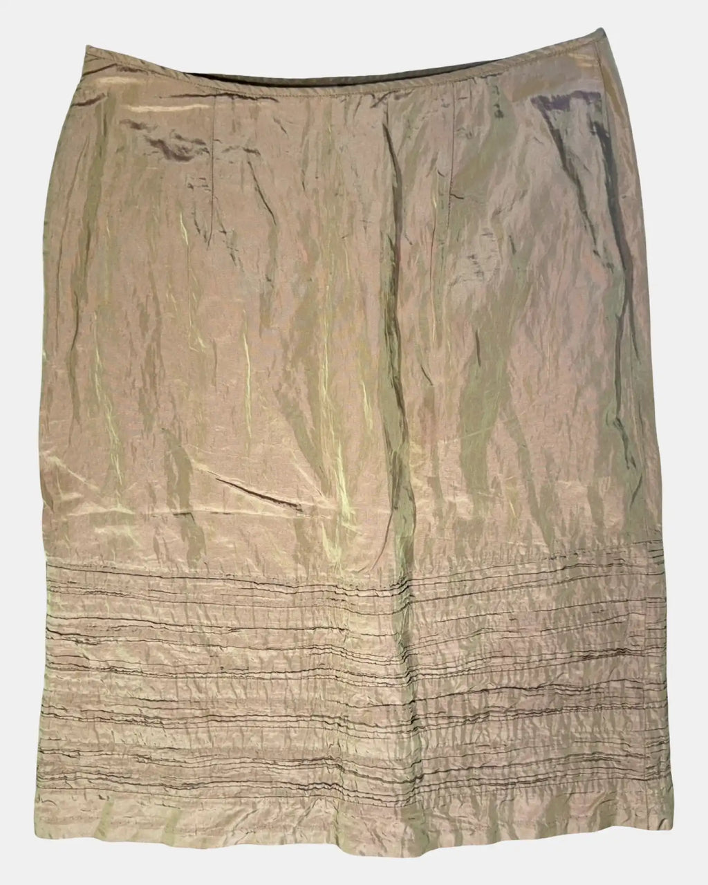 Brown Skirt with Rouched Bottom Detail