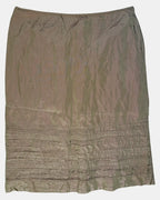 Brown Skirt with Rouched Bottom Detail