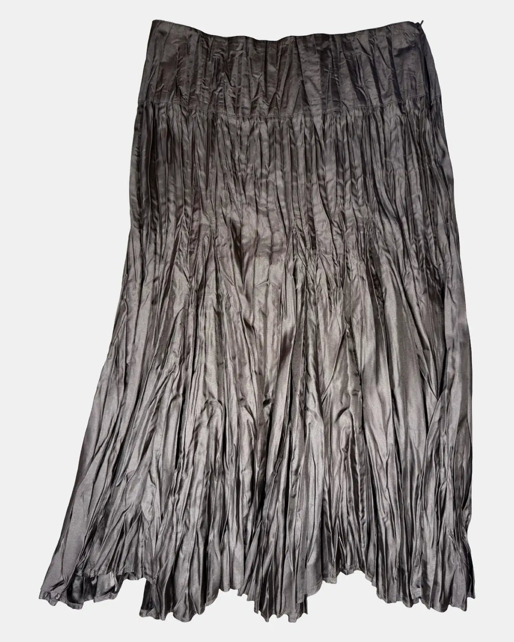 Brown Rouched Flowy Skirt