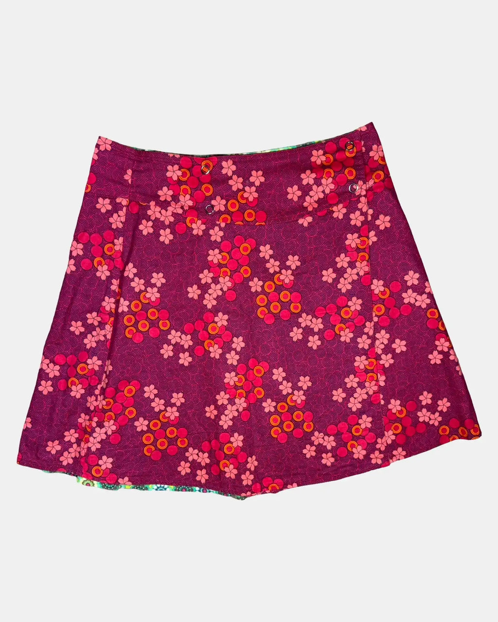 Reversible Patterned Midi Skirt