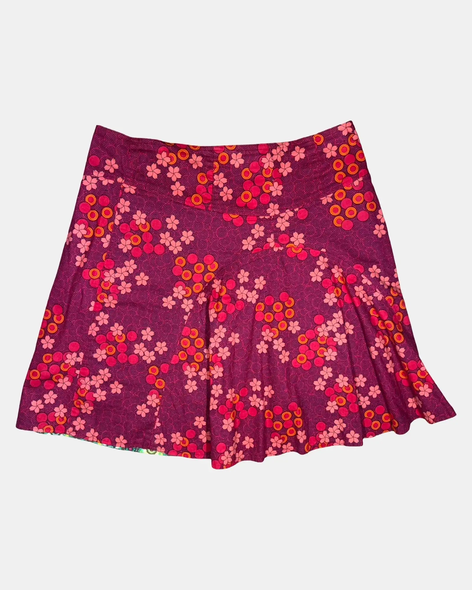 Reversible Patterned Midi Skirt