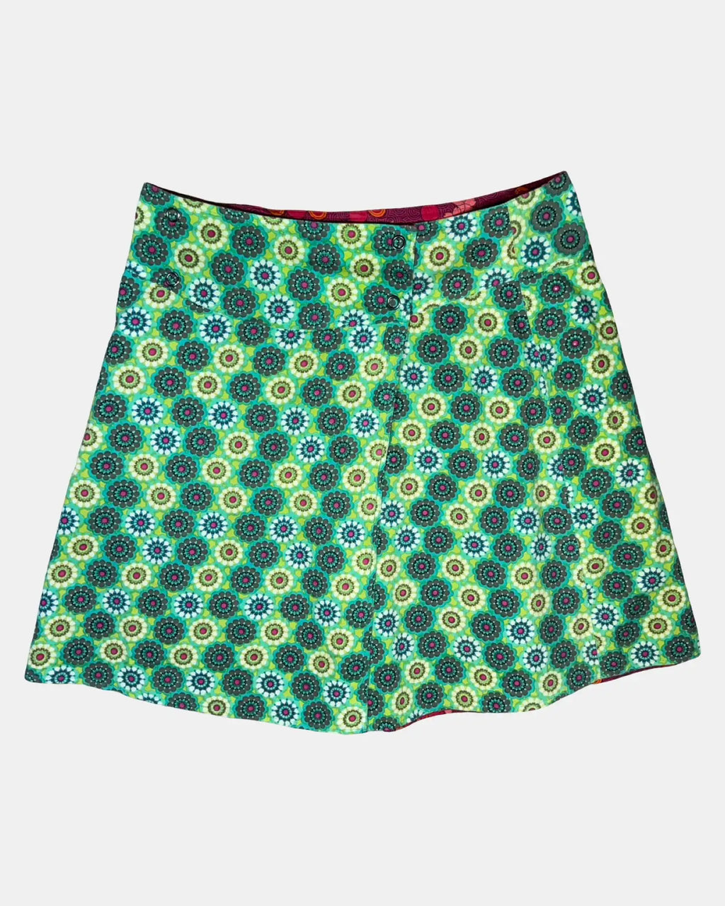Reversible Patterned Midi Skirt