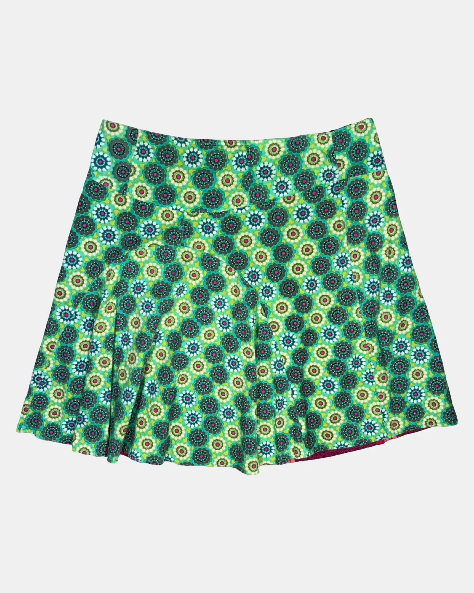 Reversible Patterned Midi Skirt