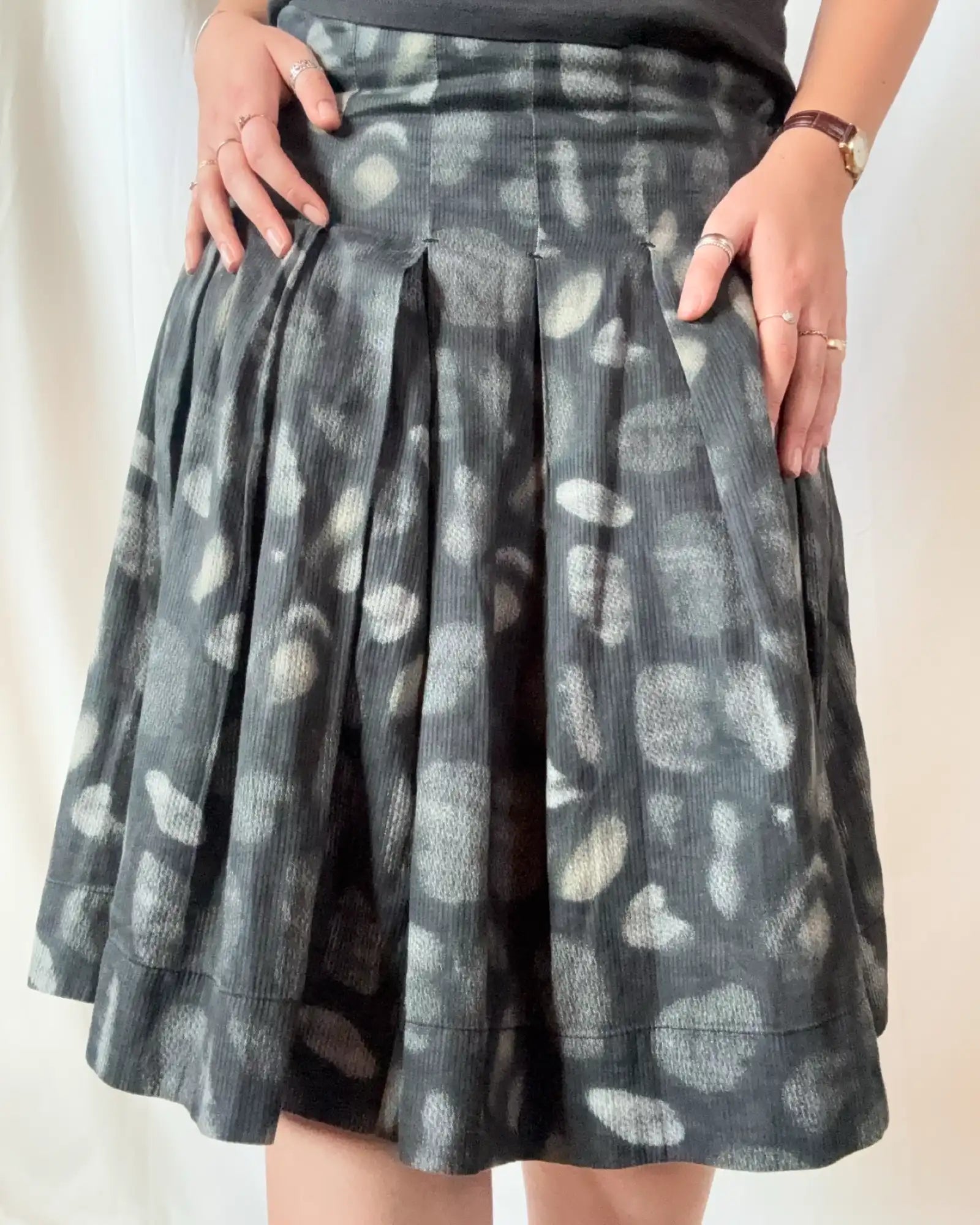 Black and White Circle Skirt