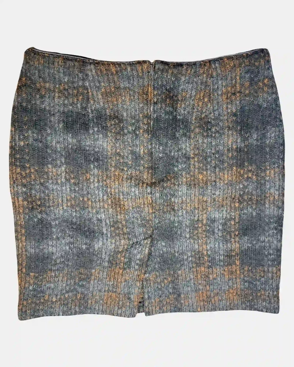 Brown and Black Knit Mini Skirt