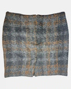 Brown and Black Knit Mini Skirt