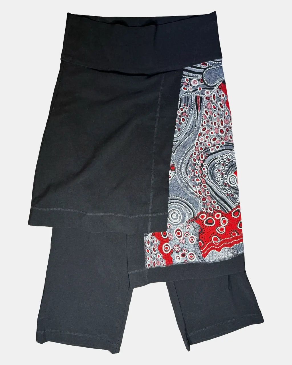 Red and Black Skirt and Pants
