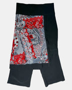 Red and Black Skirt and Pants