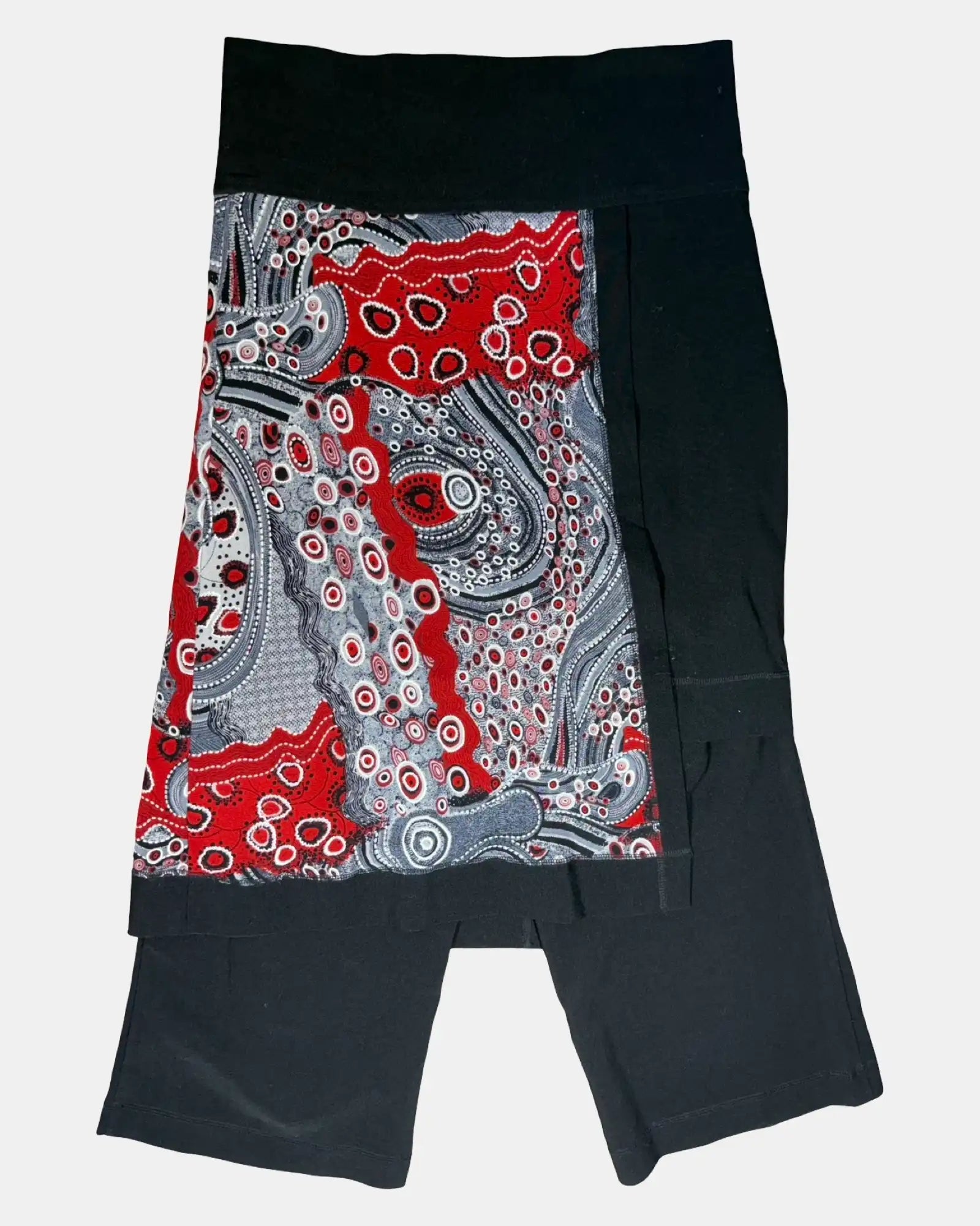 Red and Black Skirt and Pants