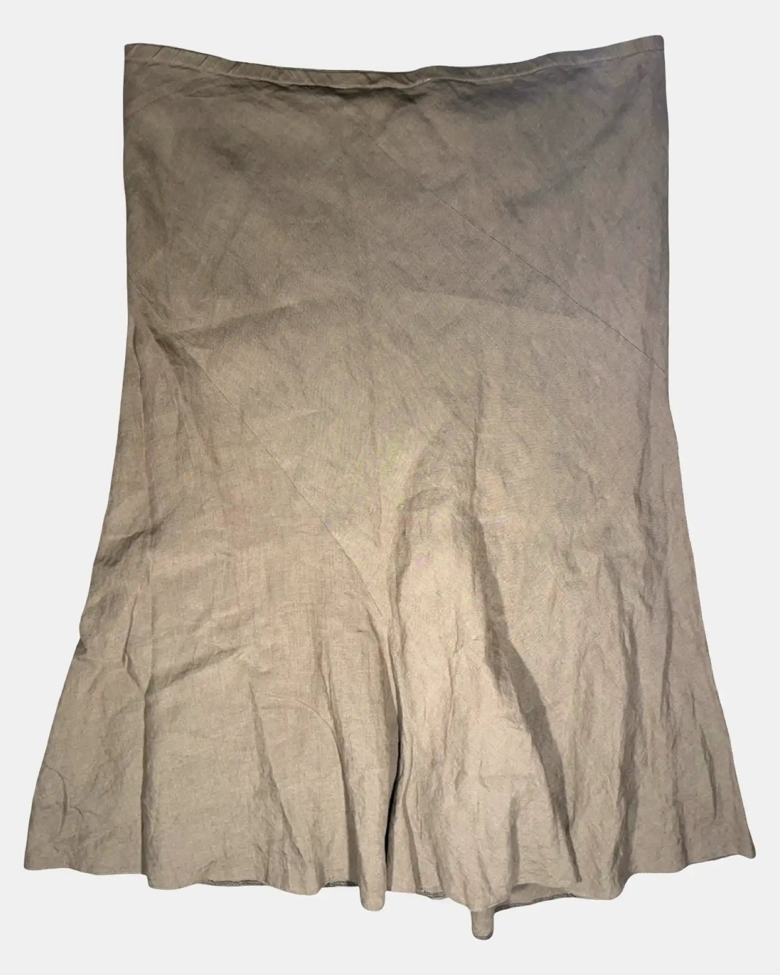 Long Light Brown Flowy Maxi Skirt