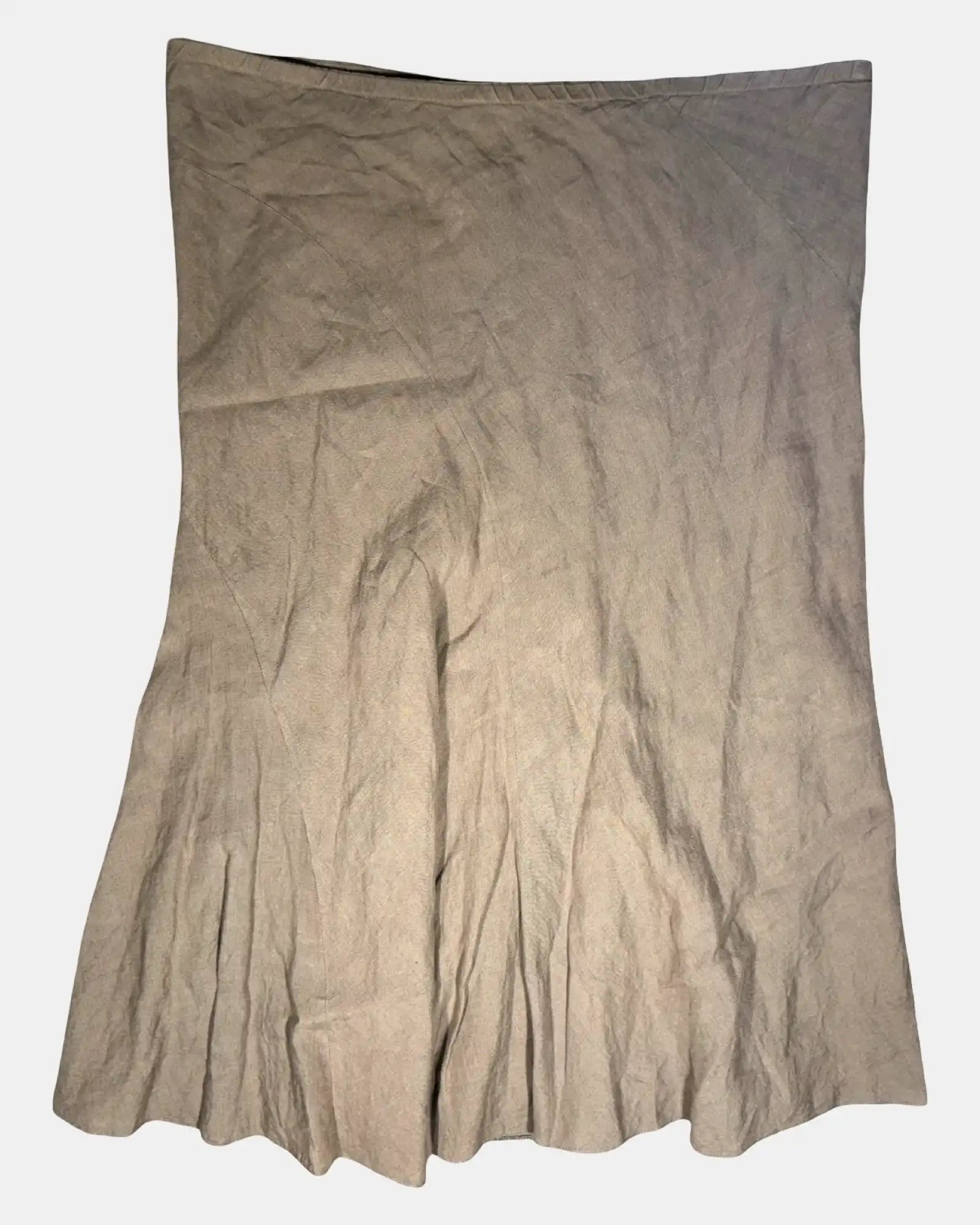 Long Light Brown Flowy Maxi Skirt
