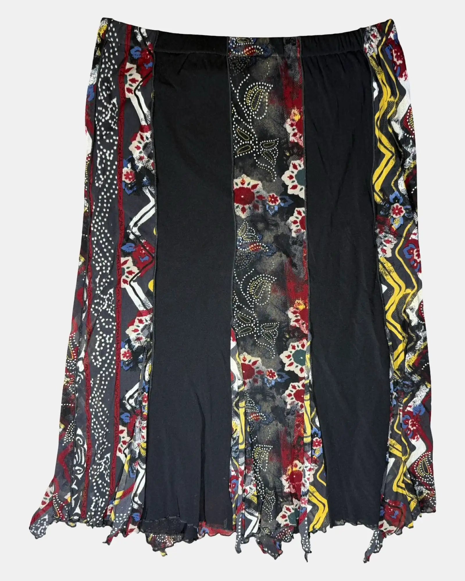 Flowy Black and Red mesh skirt