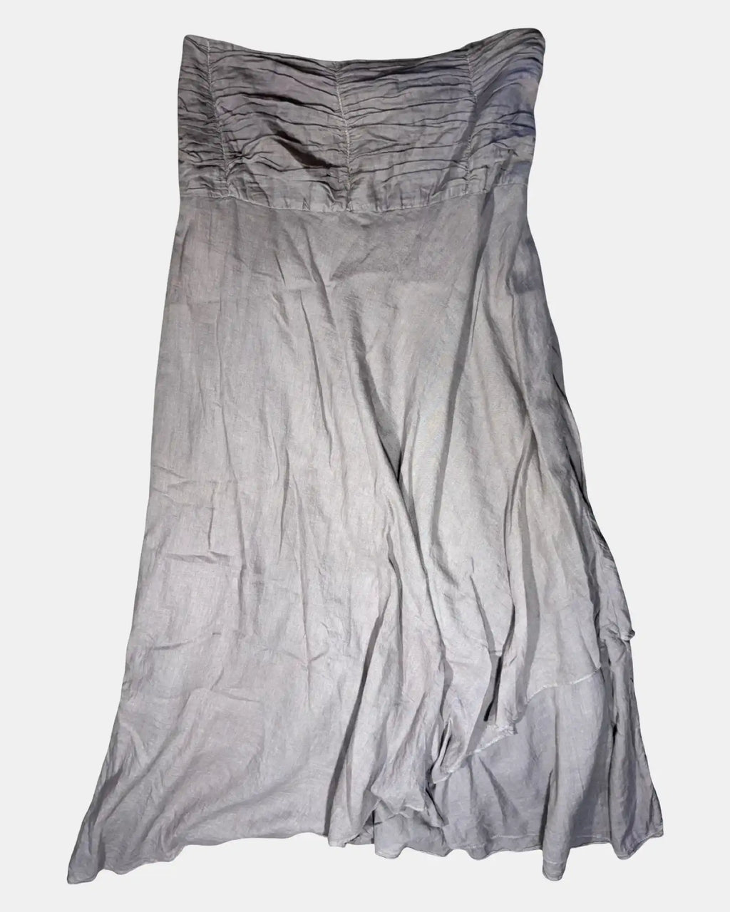 Brown Flowy Rouched Skirt