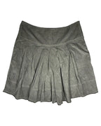 Brown/Green Cord A Line Midi Skirt
