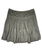 Brown/Green Cord A Line Midi Skirt