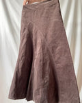 Long Brown Cord Skirt