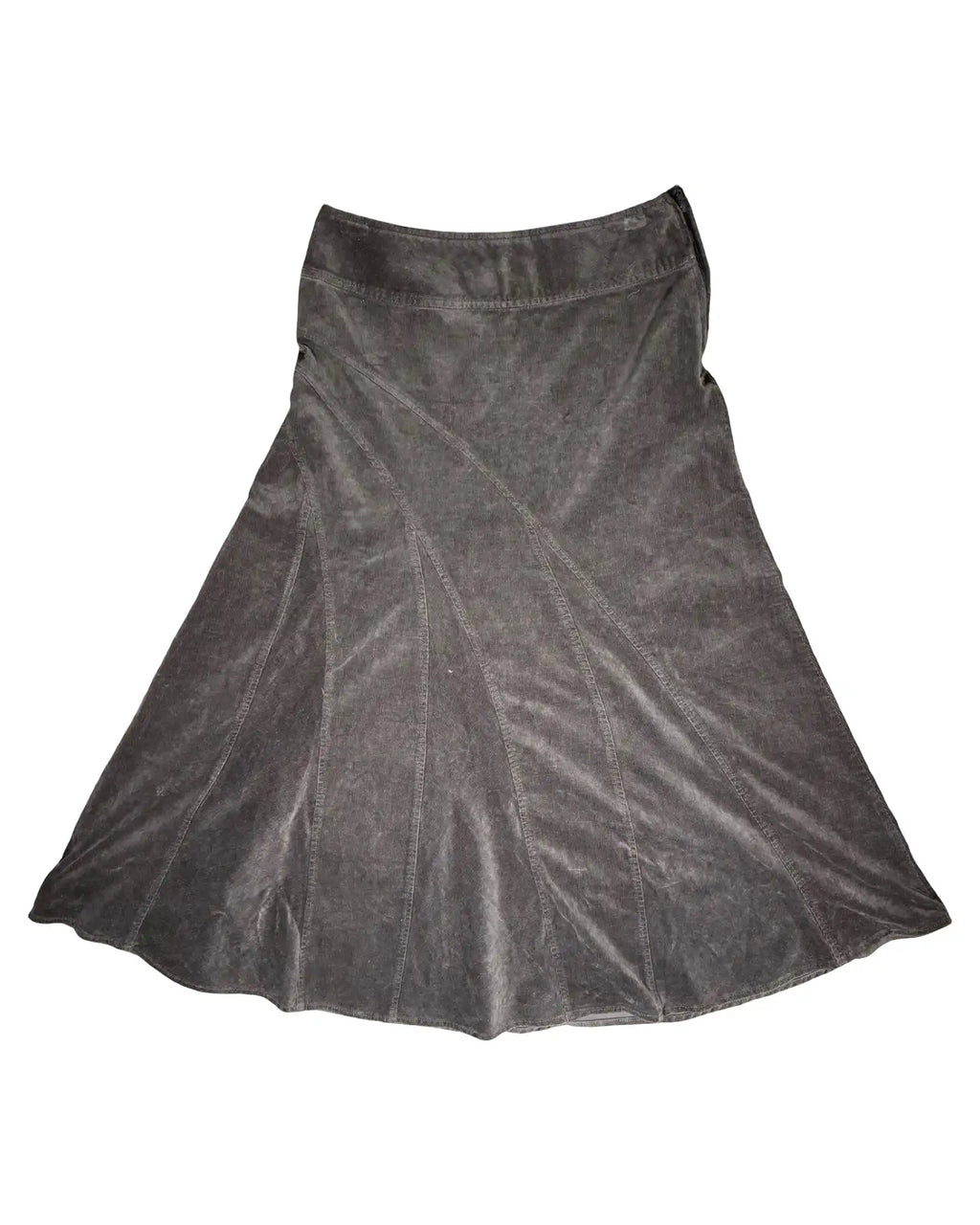Long Brown Cord Skirt