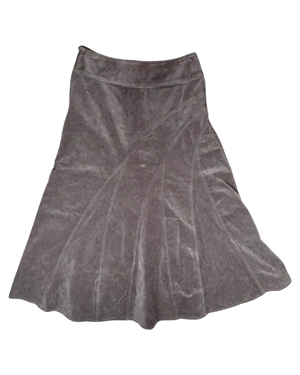 Long Brown Cord Skirt