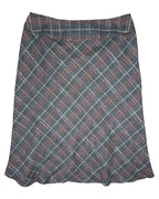 Black Grey Red Gingham Skirt