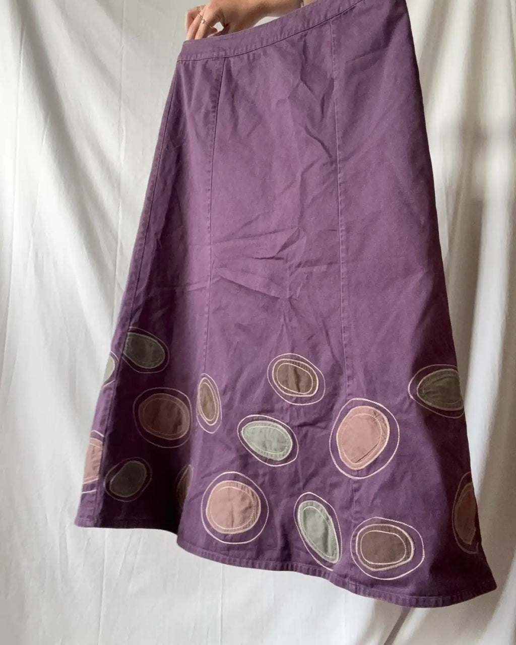 Purple Skirt with Circle Design