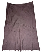 Brown Flowy Ruffle Maxi Skirt