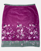 Pink and Grey Floral Skirt