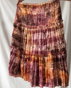 Iridescent Layered Midi Skirt