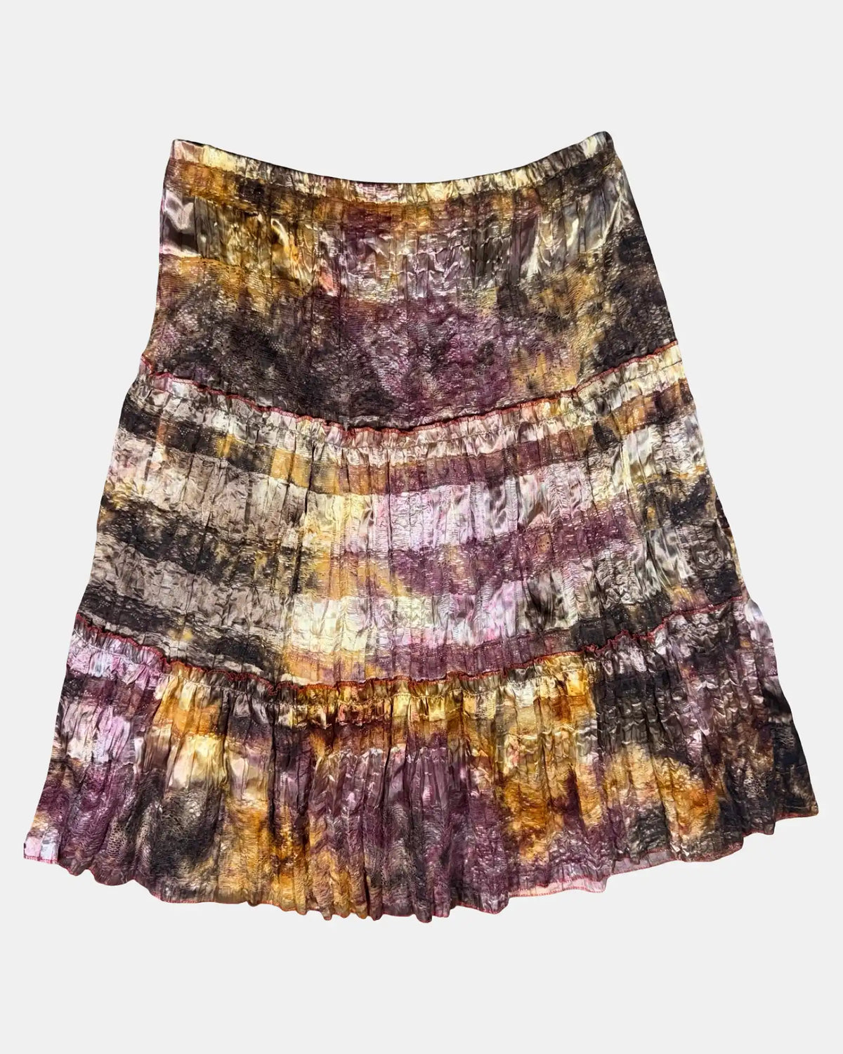 Iridescent Layered Midi Skirt