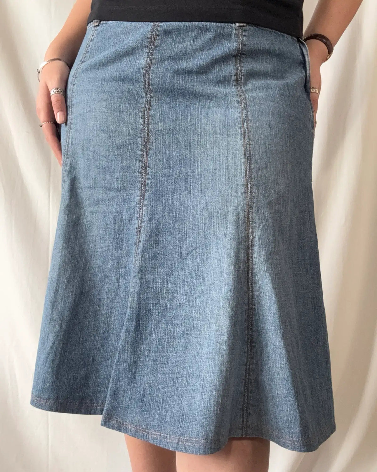 Light Blue Denim Skirt