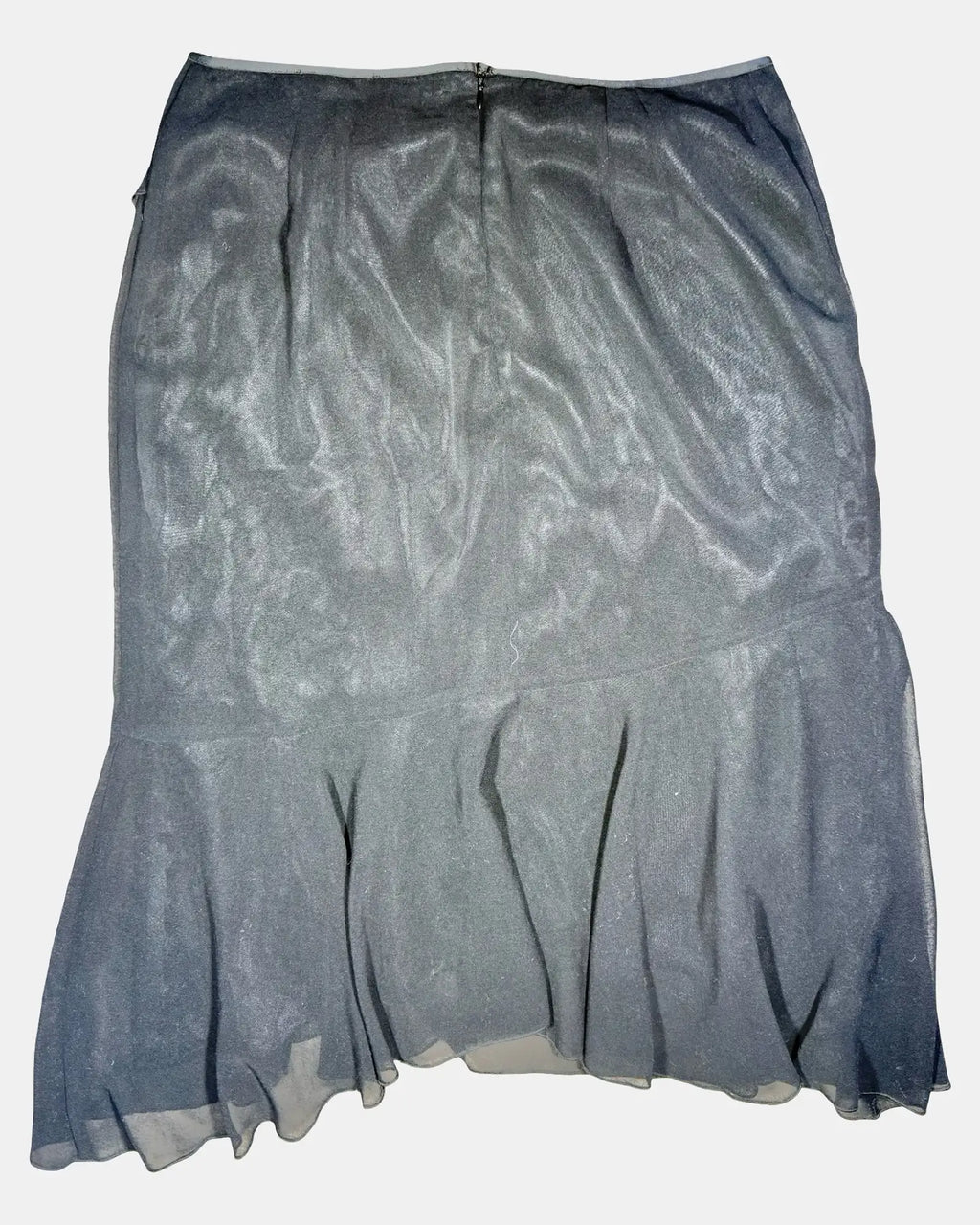 Black Flowy Ruffle Skirt