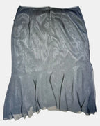Black Flowy Ruffle Skirt