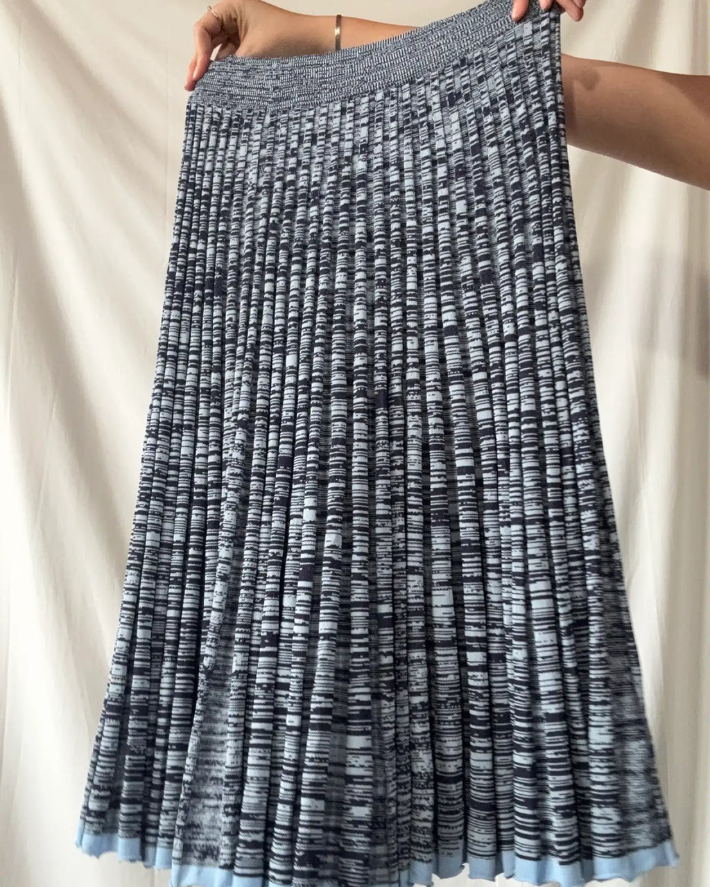 Blue Thick Flowy Skirt