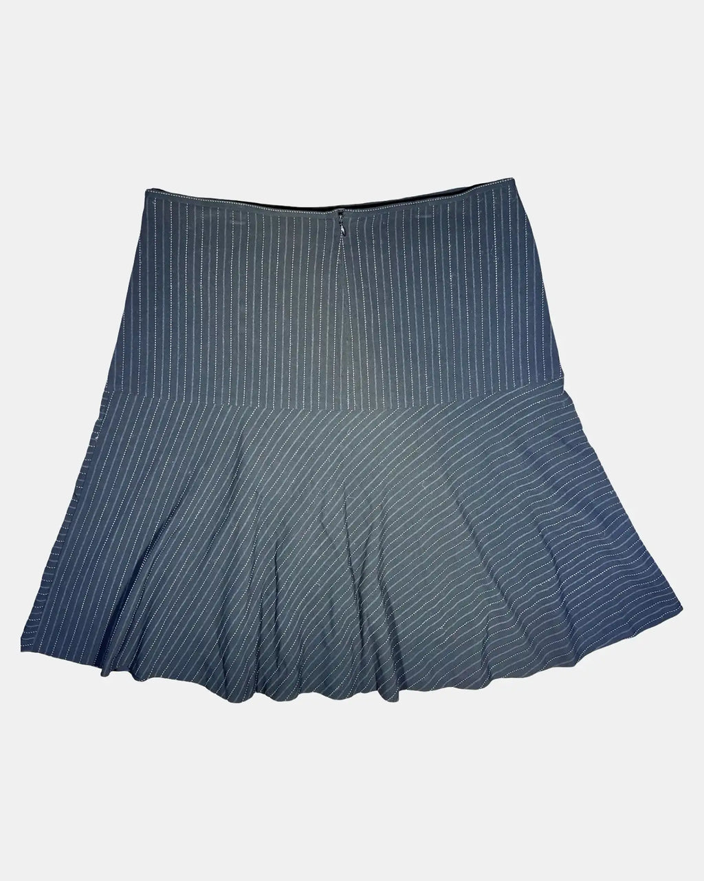 Black and White Pinstripe Midi Skirt