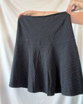 Black and White Pinstripe Midi Skirt