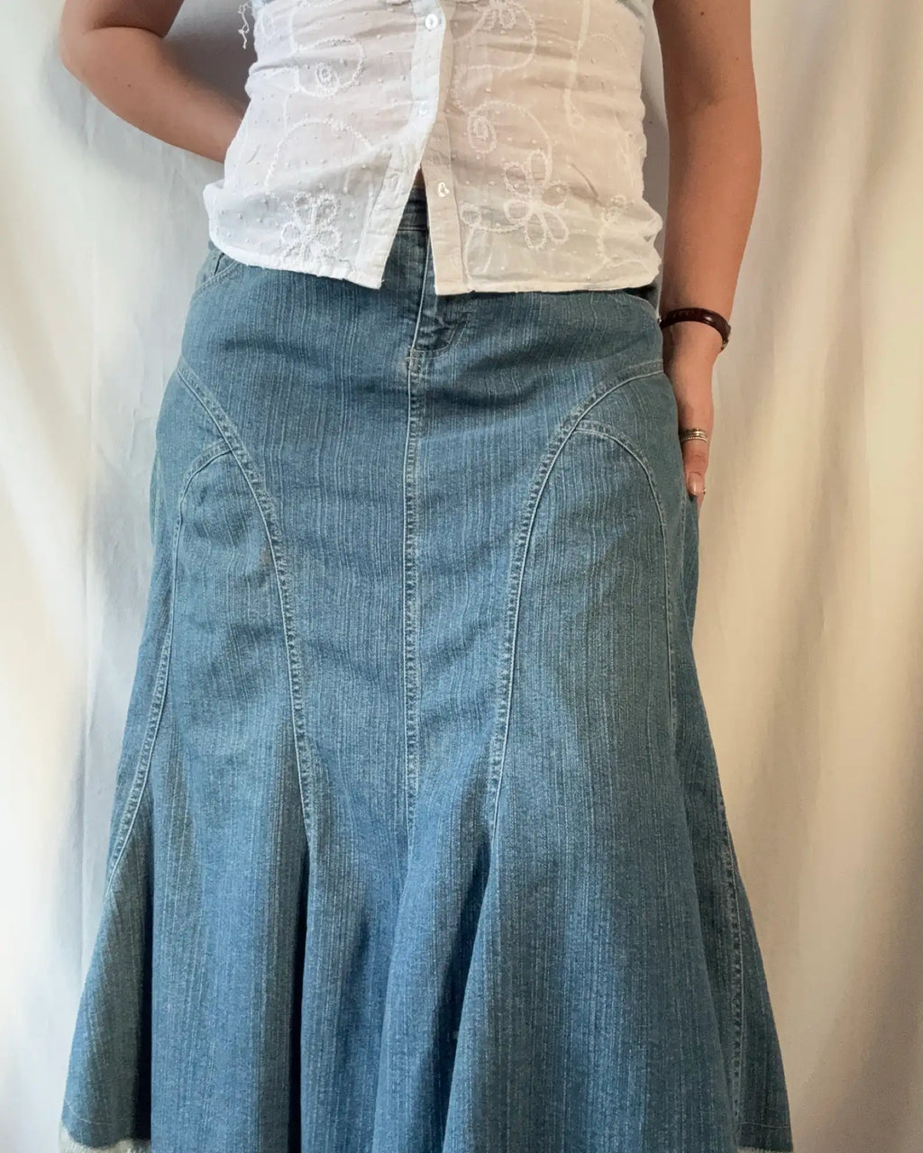 Vintage Laura Ashley Denim Skirt