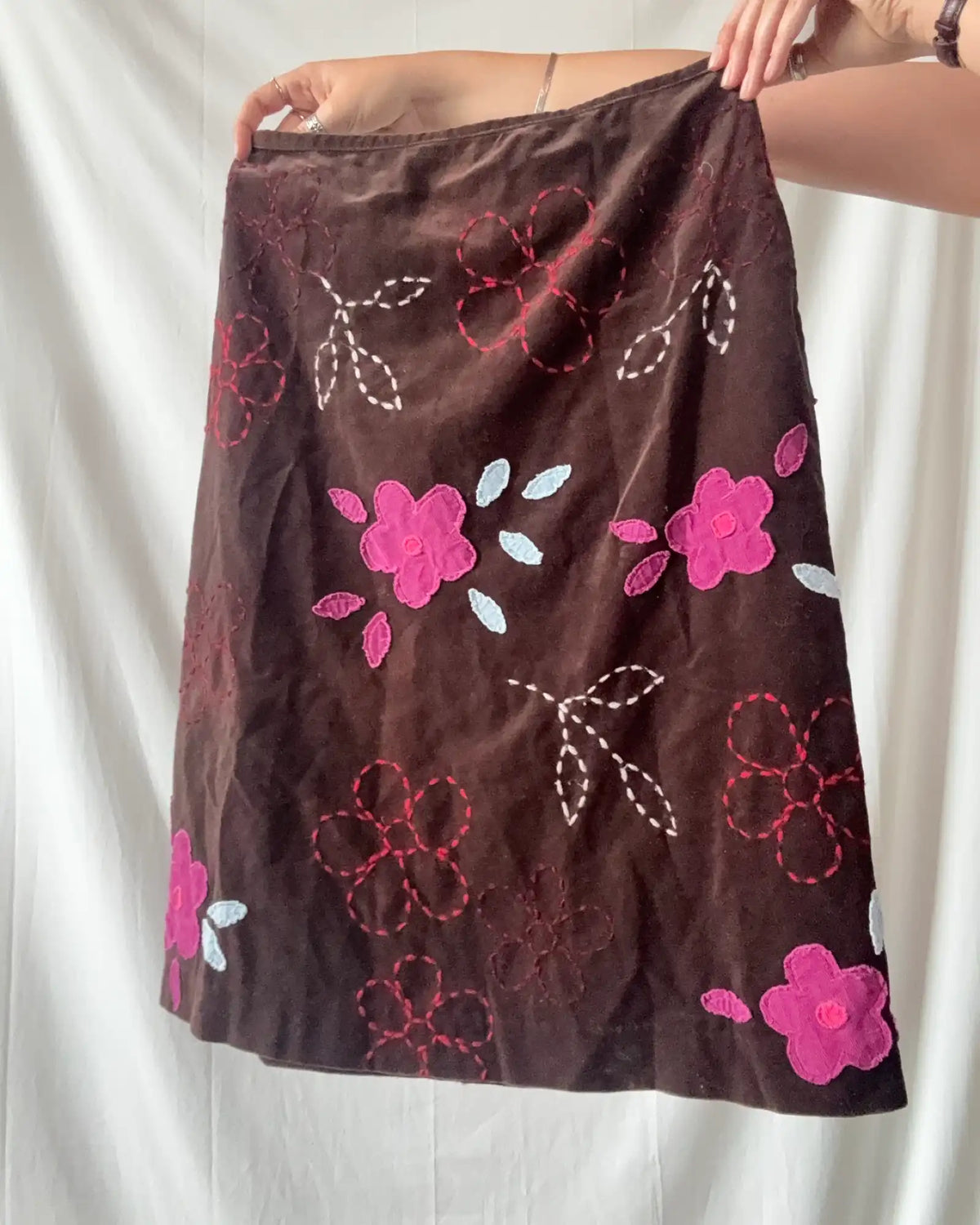 Brown Velvet Style 90s Skirt