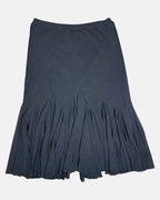 Vintage Flowy Black Mesh Skirt